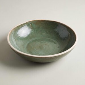 Green-Glaze Salad Bowl, 30 cm