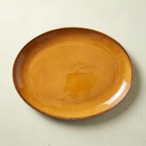 Honey-Glaze Oval Platter, 40 cm